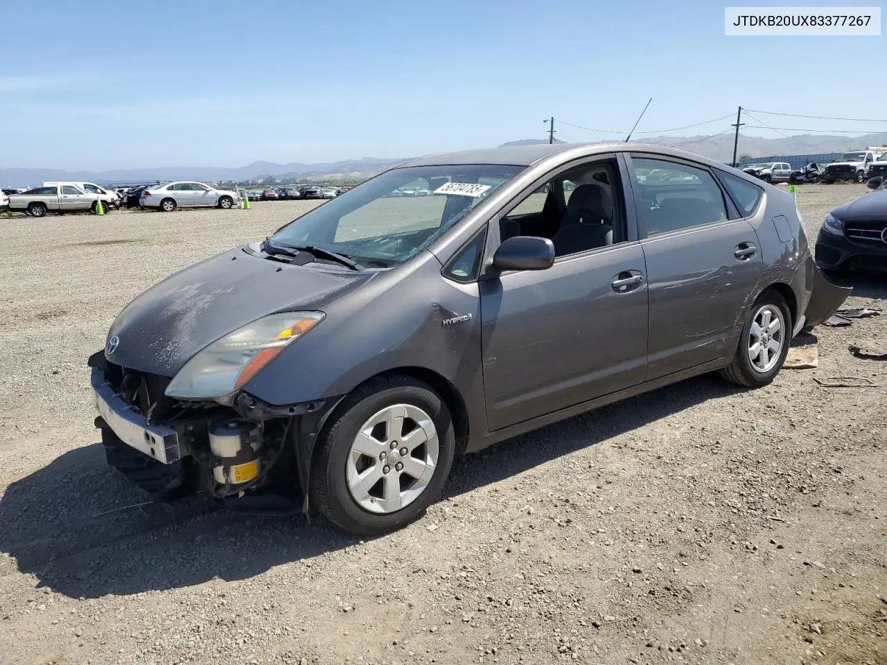 2008 Toyota Prius VIN: JTDKB20UX83377267 Lot: 56704785