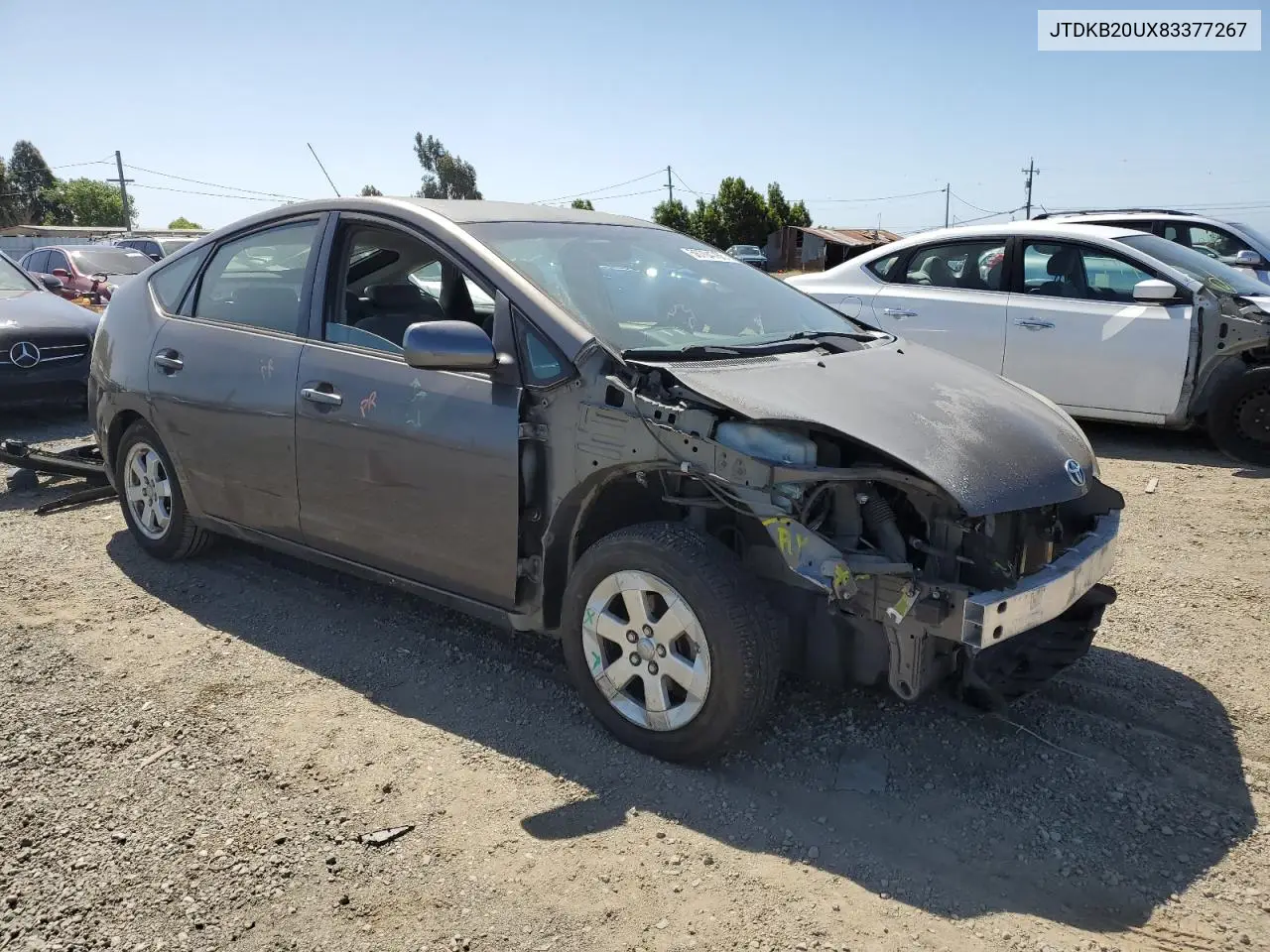 2008 Toyota Prius VIN: JTDKB20UX83377267 Lot: 56704785