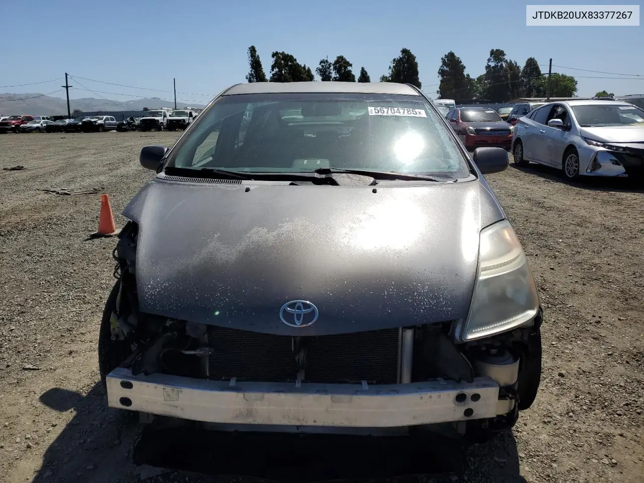 2008 Toyota Prius VIN: JTDKB20UX83377267 Lot: 56704785