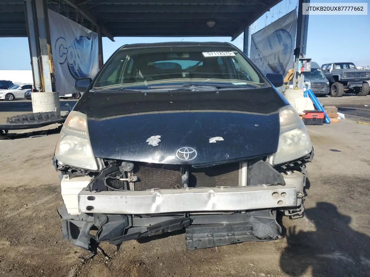 2008 Toyota Prius VIN: JTDKB20UX87777662 Lot: 57112575