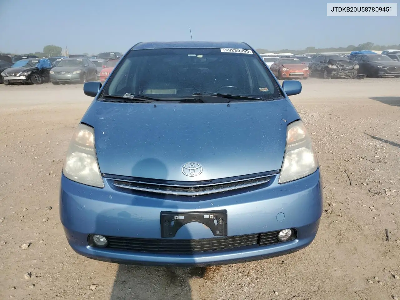 2008 Toyota Prius VIN: JTDKB20U587809451 Lot: 59229395