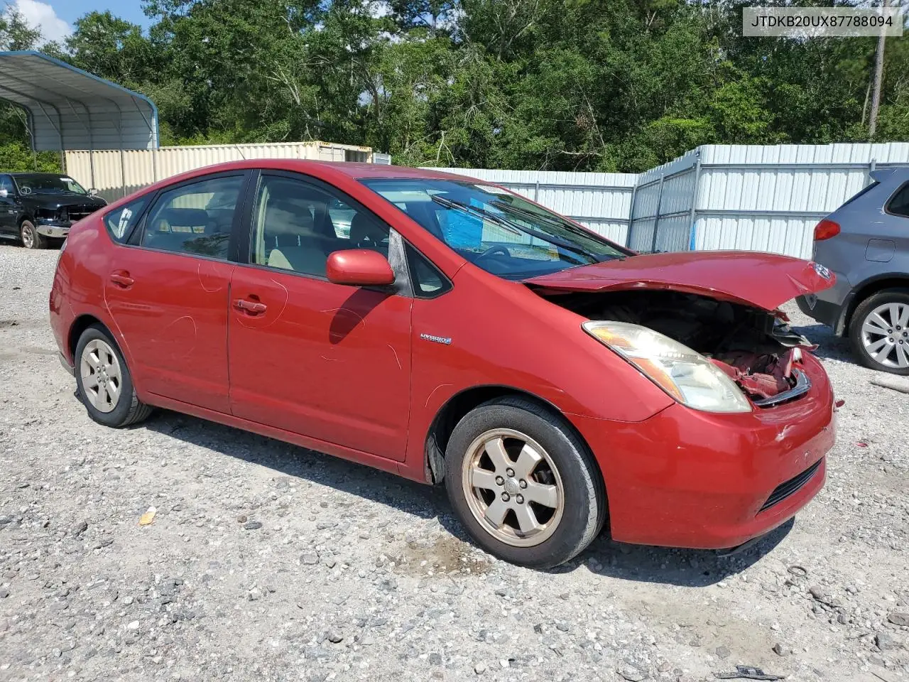 2008 Toyota Prius VIN: JTDKB20UX87788094 Lot: 62650975