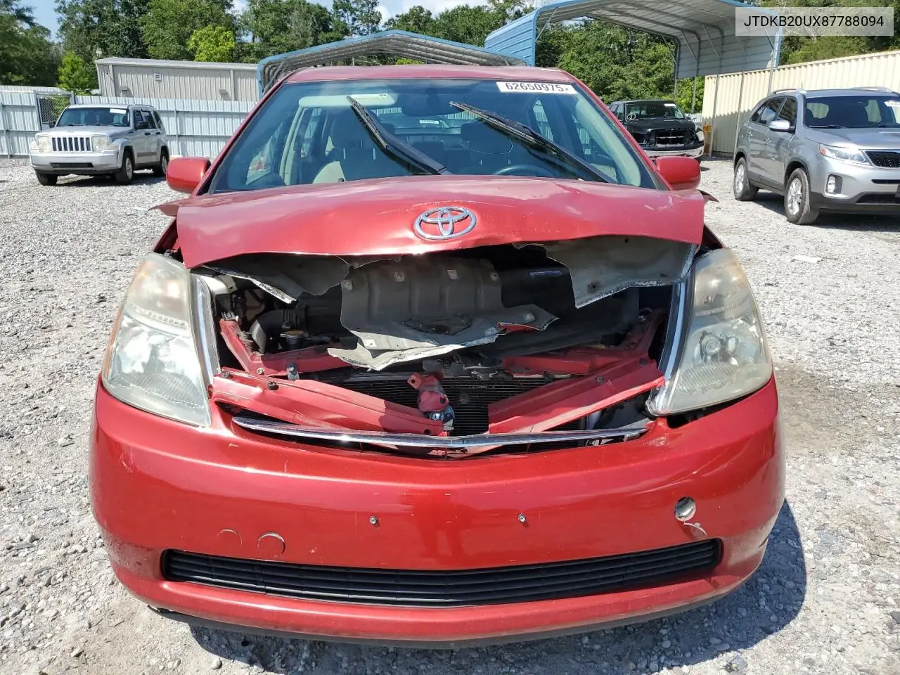 2008 Toyota Prius VIN: JTDKB20UX87788094 Lot: 62650975