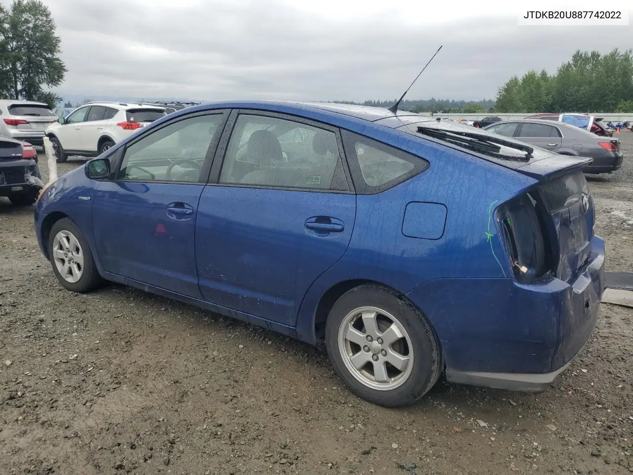 2008 Toyota Prius VIN: JTDKB20U887742022 Lot: 62902505