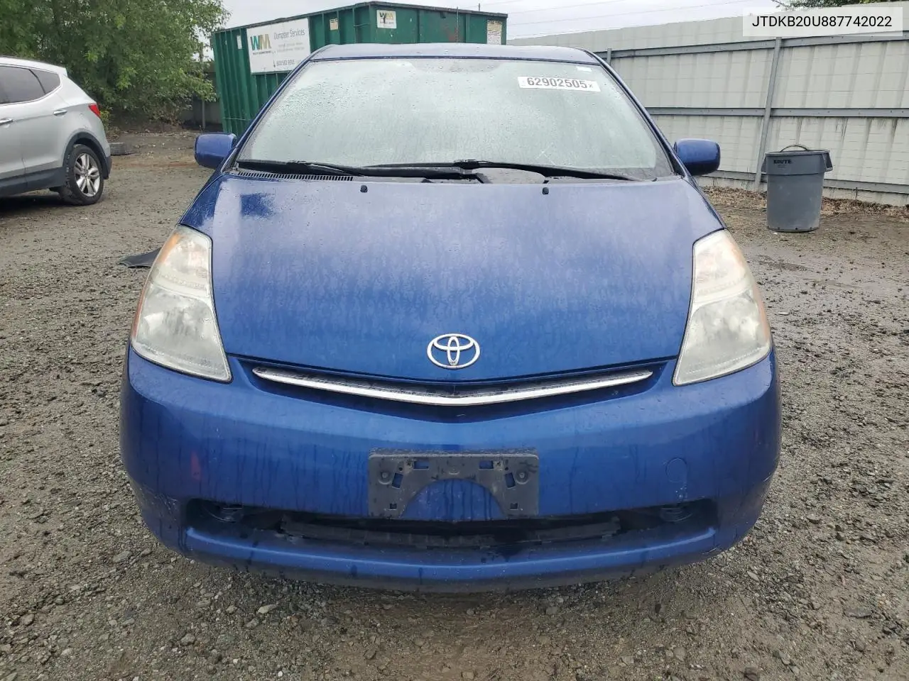 2008 Toyota Prius VIN: JTDKB20U887742022 Lot: 62902505