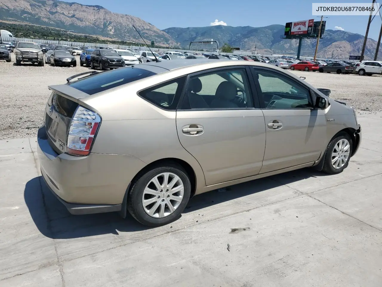 2008 Toyota Prius VIN: JTDKB20U687708466 Lot: 63089405