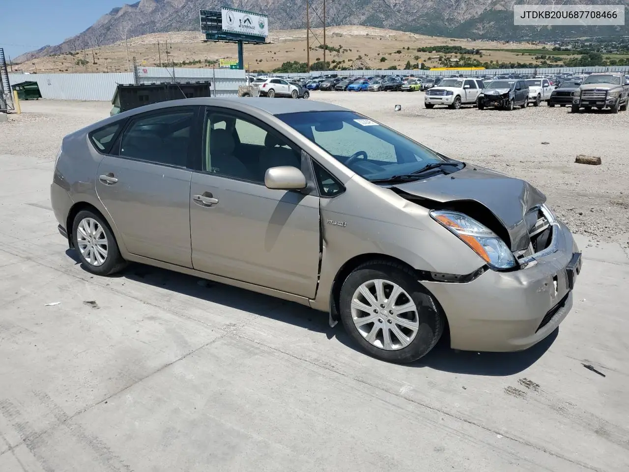 2008 Toyota Prius VIN: JTDKB20U687708466 Lot: 63089405