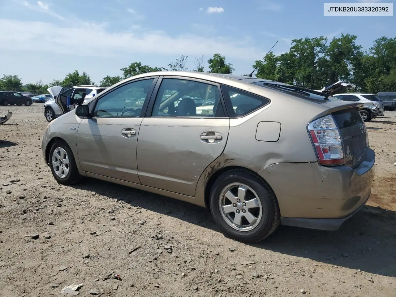 2008 Toyota Prius VIN: JTDKB20U383320392 Lot: 63286105