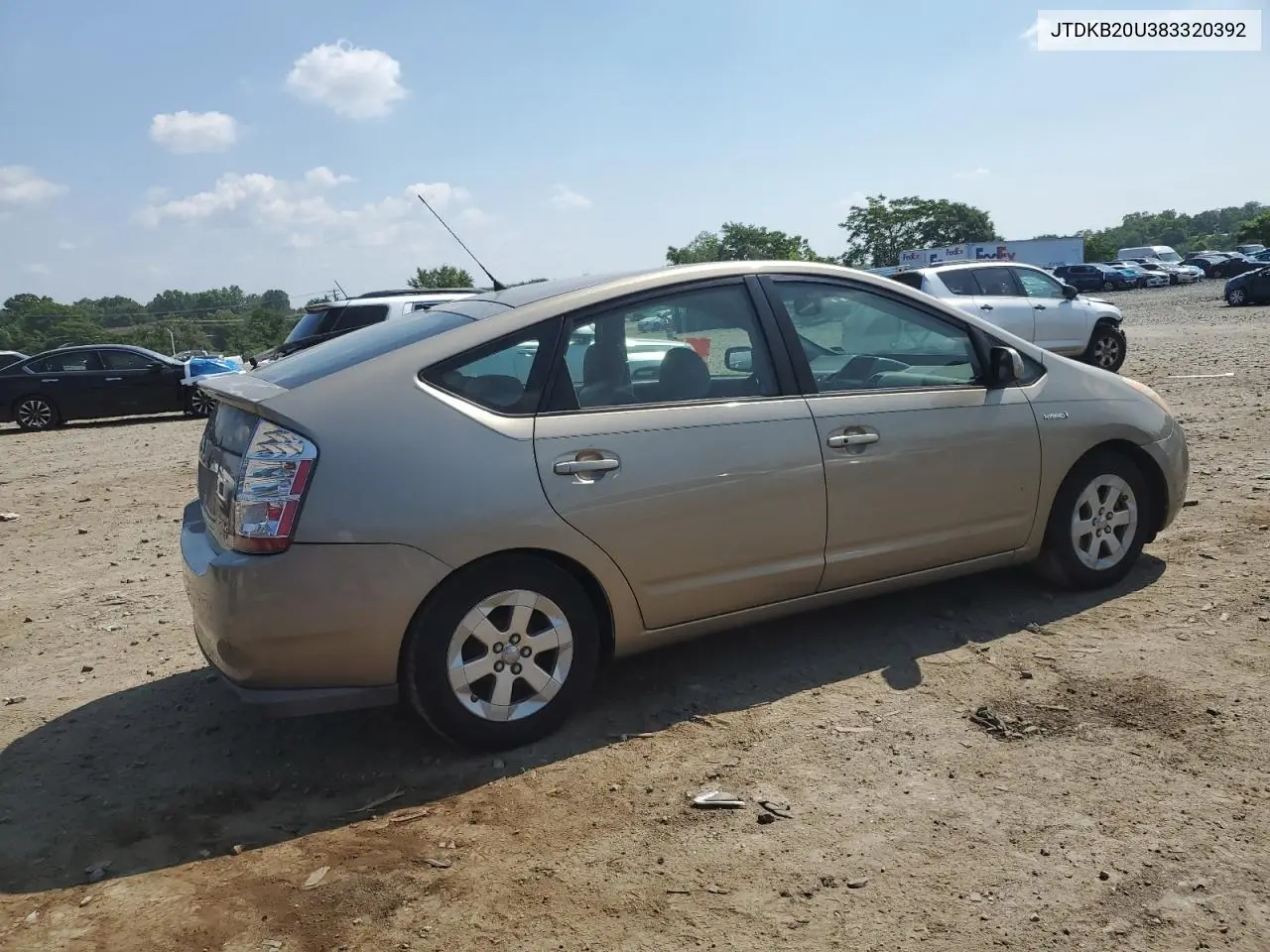 2008 Toyota Prius VIN: JTDKB20U383320392 Lot: 63286105