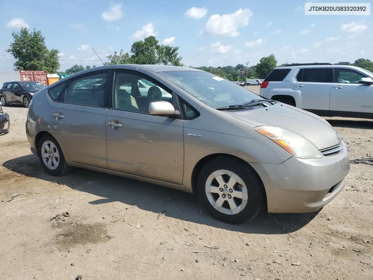 2008 Toyota Prius VIN: JTDKB20U383320392 Lot: 63286105