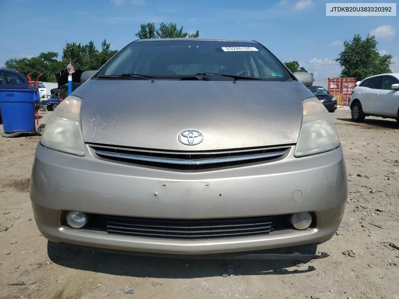 2008 Toyota Prius VIN: JTDKB20U383320392 Lot: 63286105