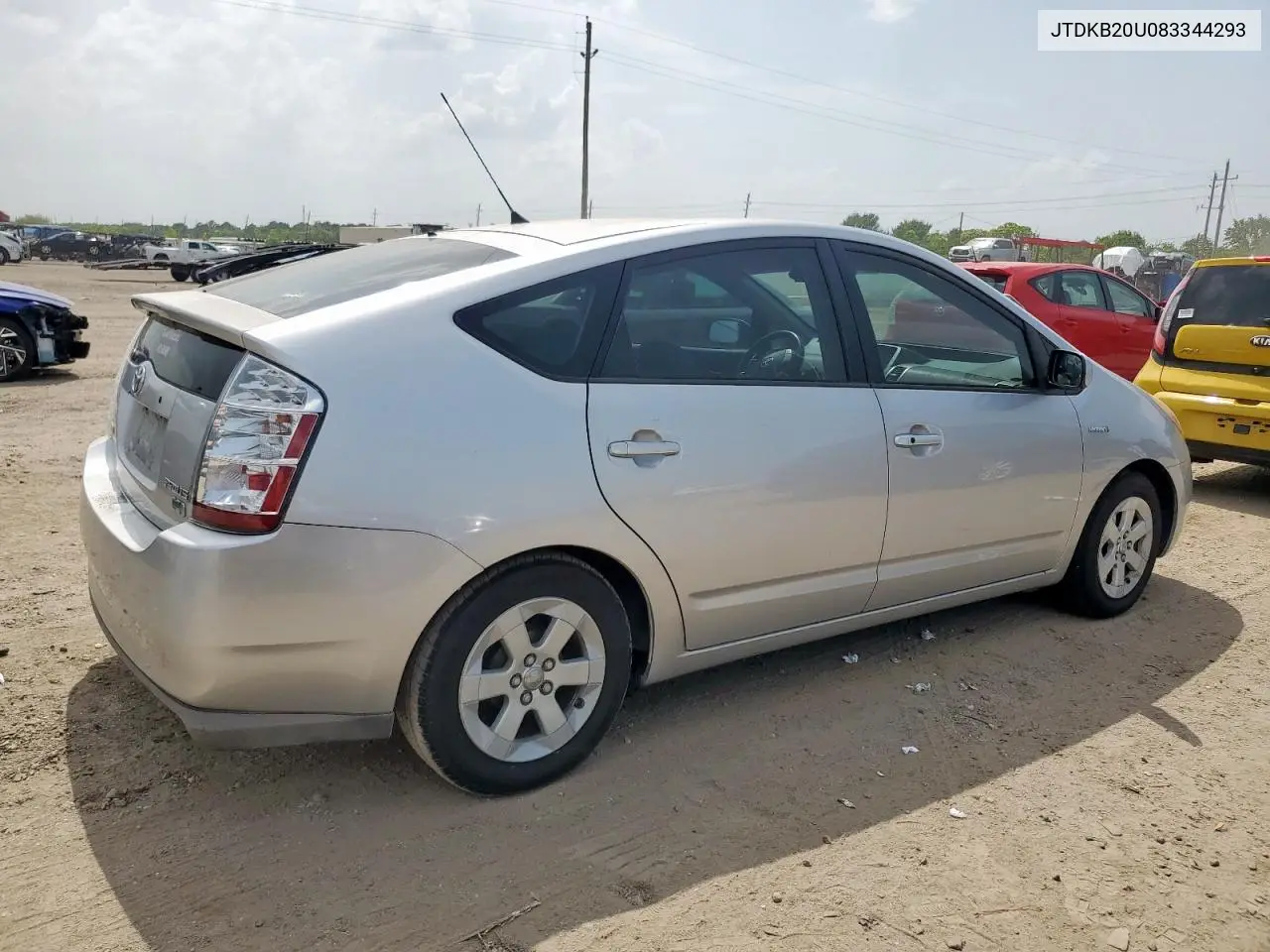 2008 Toyota Prius VIN: JTDKB20U083344293 Lot: 63340635