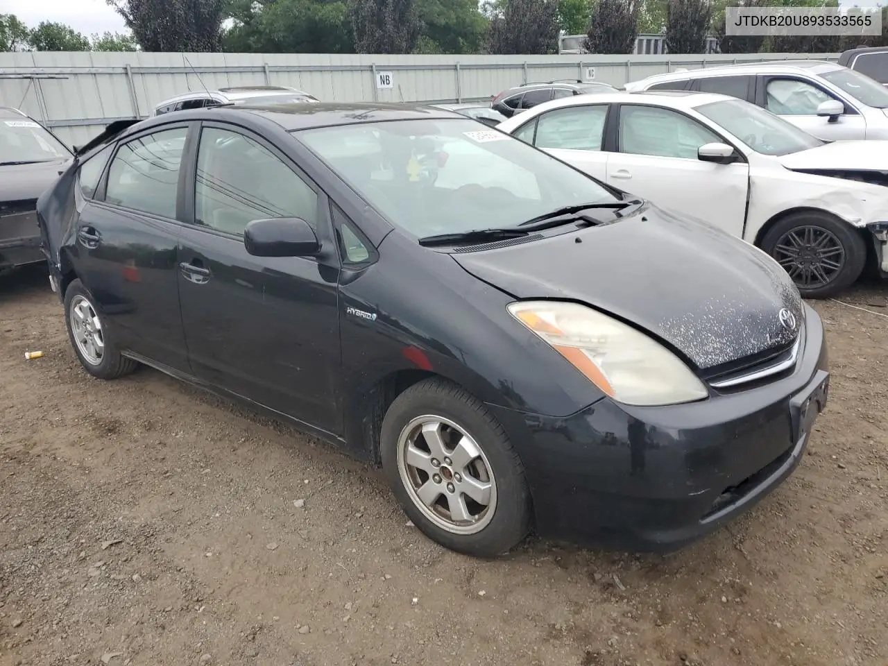 2009 Toyota Prius VIN: JTDKB20U893533565 Lot: 62498845