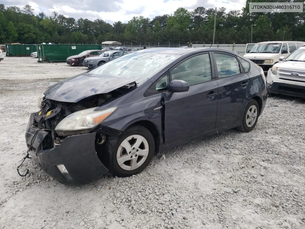 2011 Toyota Prius VIN: JTDKN3DU4B0316710 Lot: 55755025