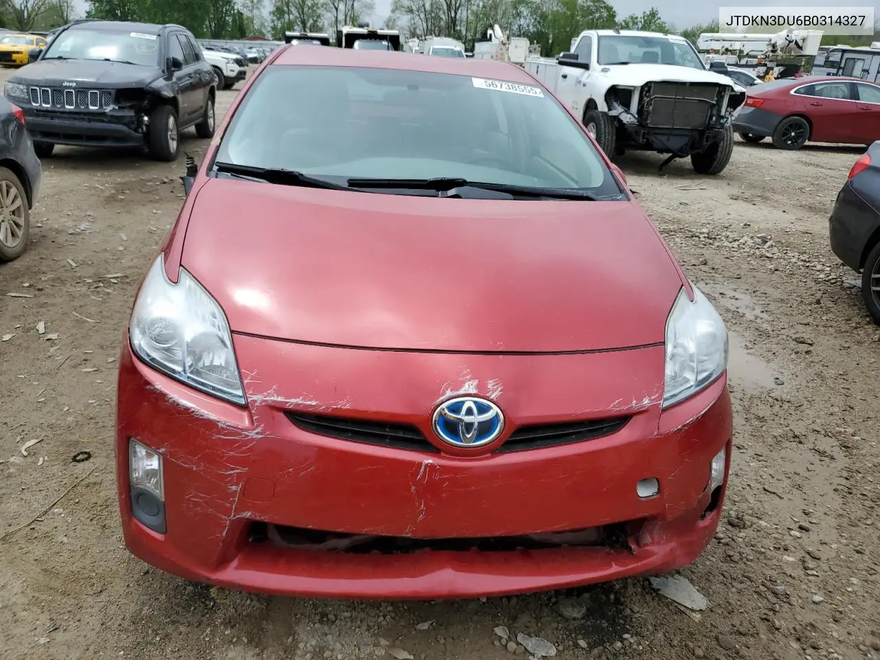 2011 Toyota Prius VIN: JTDKN3DU6B0314327 Lot: 56738555