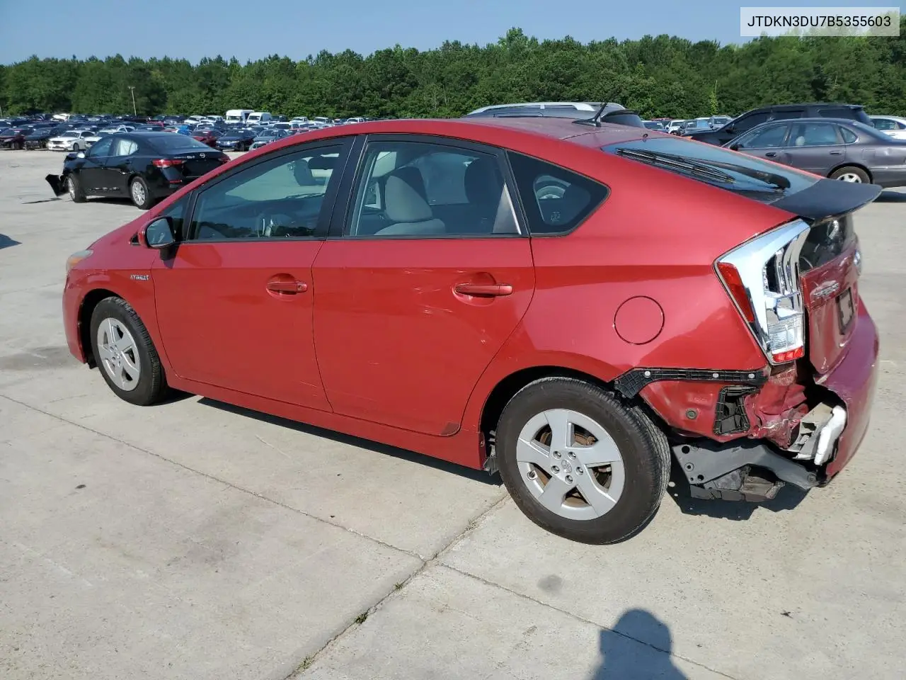 2011 Toyota Prius VIN: JTDKN3DU7B5355603 Lot: 62055535