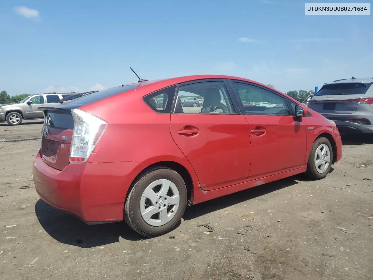 2011 Toyota Prius VIN: JTDKN3DU0B0271684 Lot: 62629085