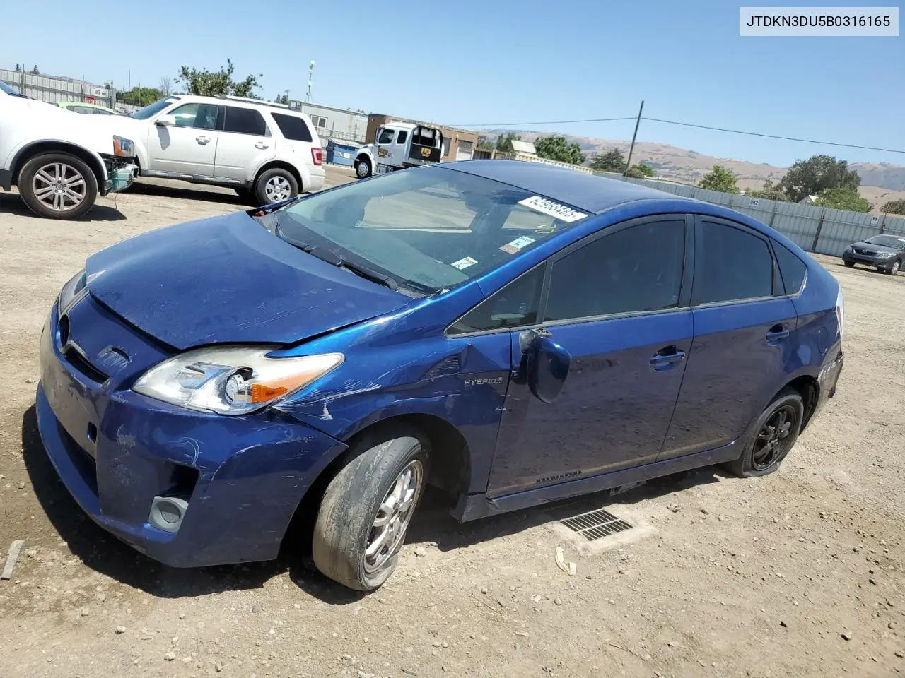 2011 Toyota Prius VIN: JTDKN3DU5B0316165 Lot: 62958485