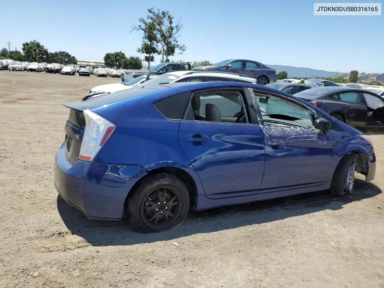 2011 Toyota Prius VIN: JTDKN3DU5B0316165 Lot: 62958485