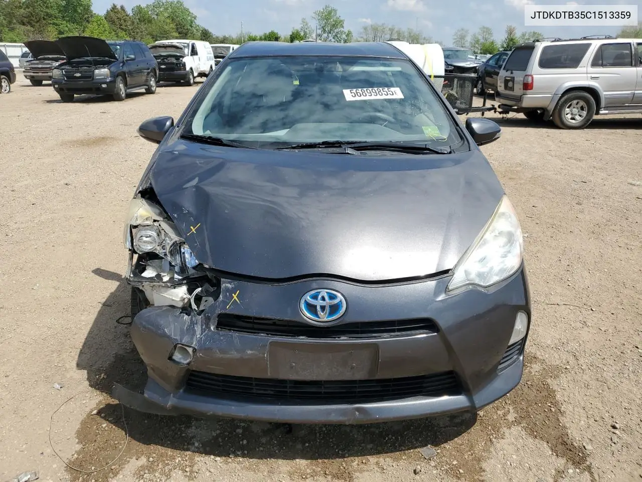 2012 Toyota Prius C VIN: JTDKDTB35C1513359 Lot: 56899855