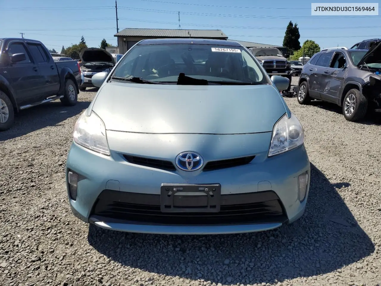 2012 Toyota Prius VIN: JTDKN3DU3C1569464 Lot: 58267195