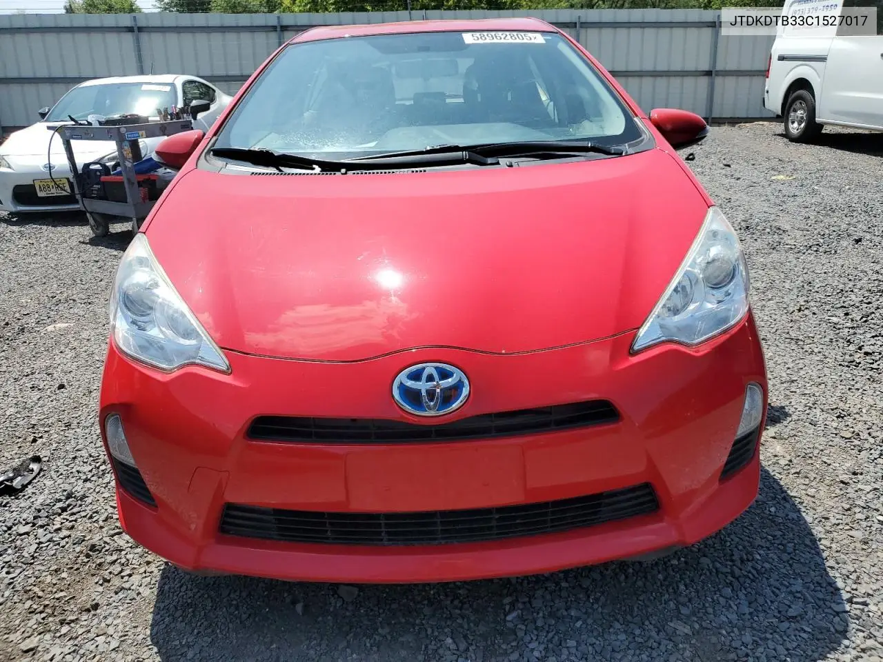 2012 Toyota Prius C VIN: JTDKDTB33C1527017 Lot: 58962805