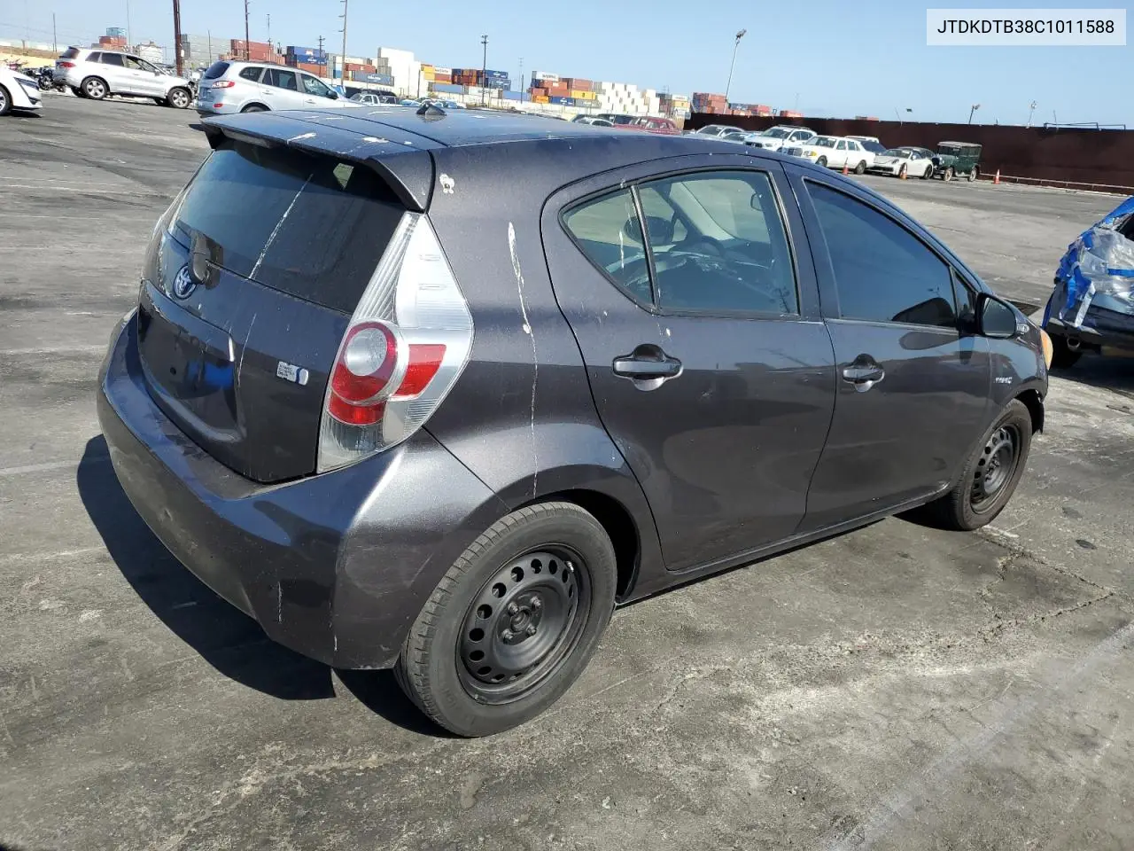 2012 Toyota Prius C VIN: JTDKDTB38C1011588 Lot: 62002895