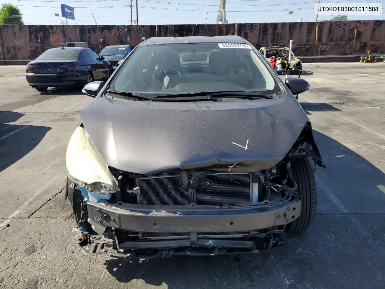 2012 Toyota Prius C VIN: JTDKDTB38C1011588 Lot: 62002895