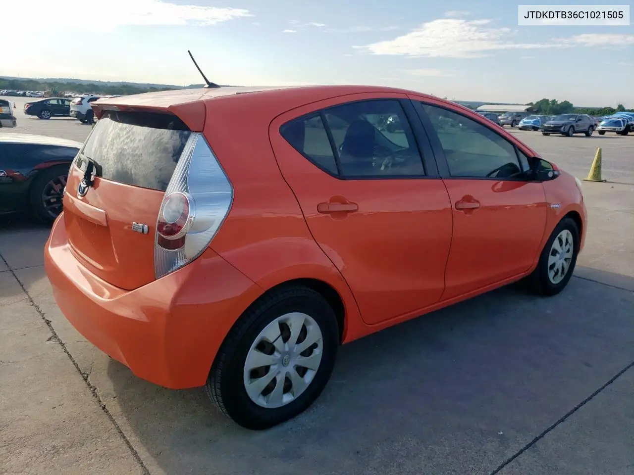 2012 Toyota Prius C VIN: JTDKDTB36C1021505 Lot: 62361605