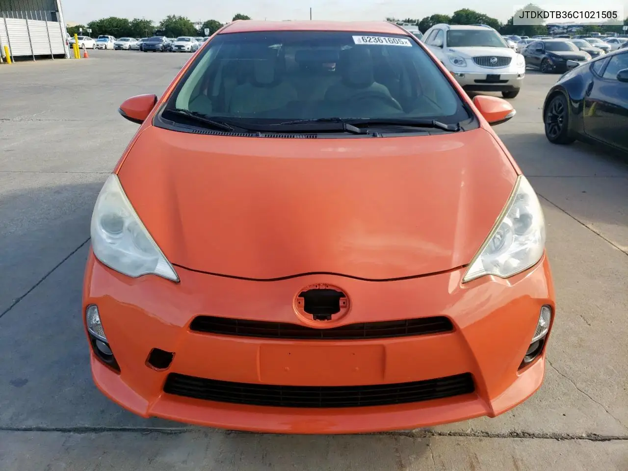 2012 Toyota Prius C VIN: JTDKDTB36C1021505 Lot: 62361605