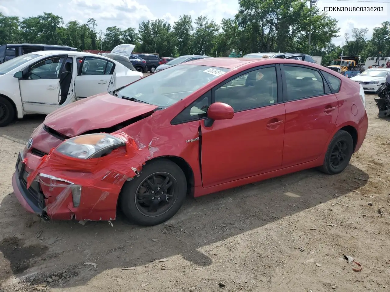 2012 Toyota Prius VIN: JTDKN3DU8C0336203 Lot: 62806985