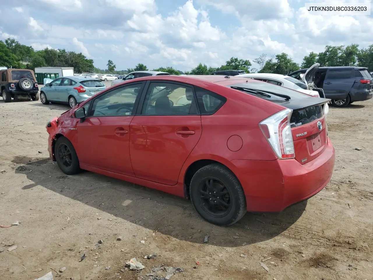 2012 Toyota Prius VIN: JTDKN3DU8C0336203 Lot: 62806985