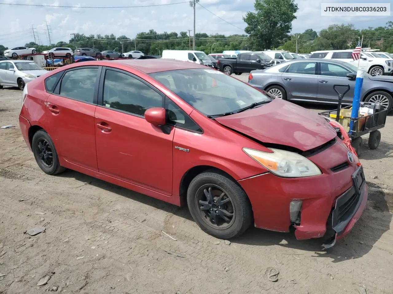 2012 Toyota Prius VIN: JTDKN3DU8C0336203 Lot: 62806985