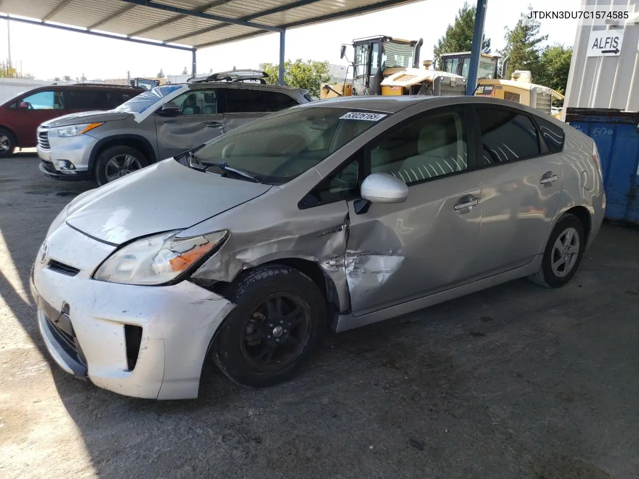 2012 Toyota Prius VIN: JTDKN3DU7C1574585 Lot: 63026165