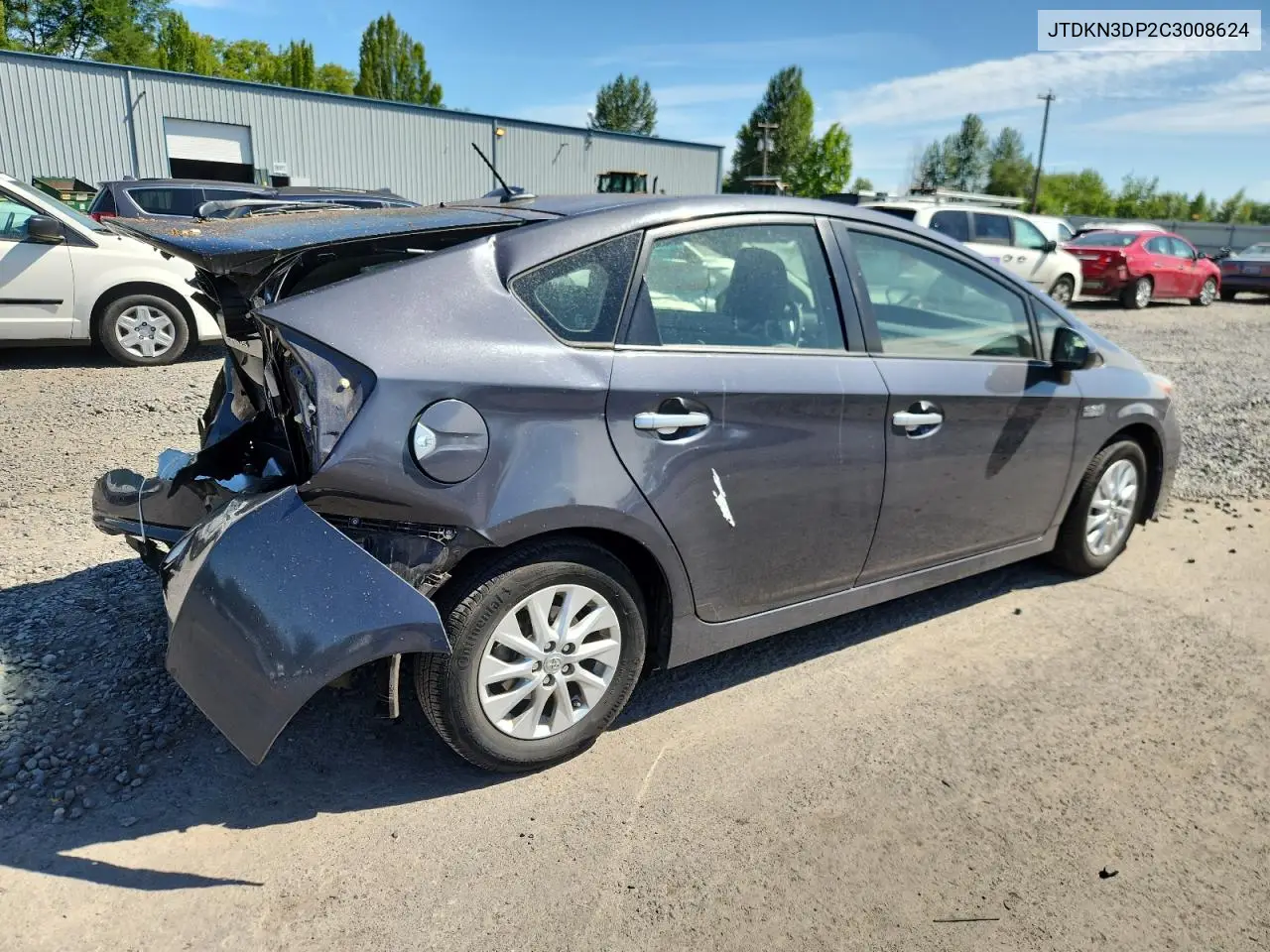 2012 Toyota Prius Plug-In VIN: JTDKN3DP2C3008624 Lot: 63097015
