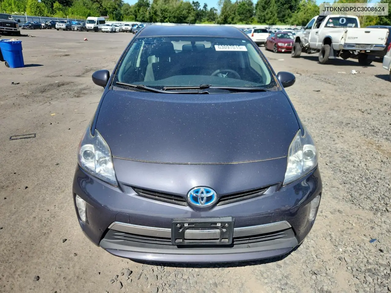 2012 Toyota Prius Plug-In VIN: JTDKN3DP2C3008624 Lot: 63097015