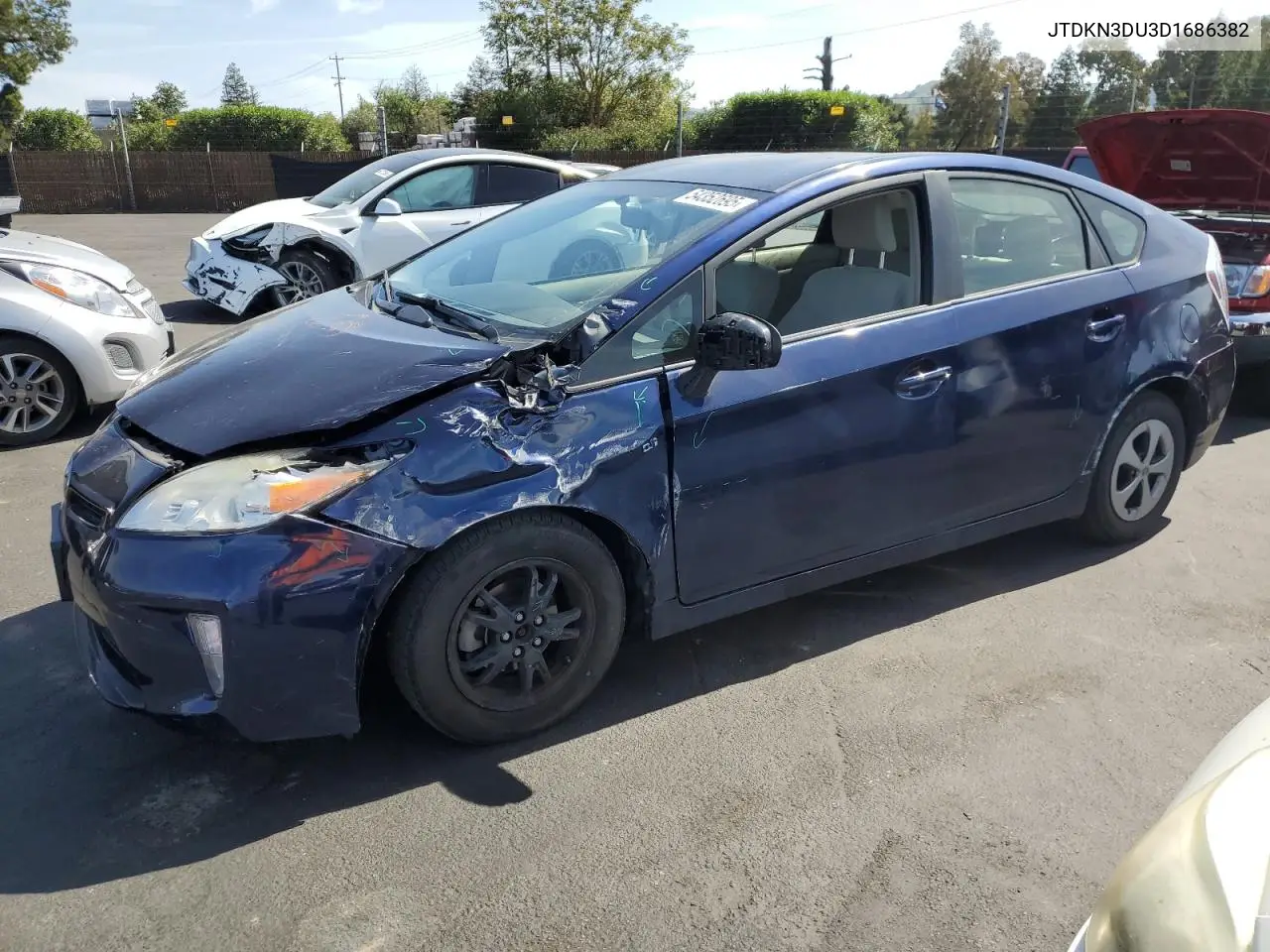 2013 Toyota Prius VIN: JTDKN3DU3D1686382 Lot: 54352695