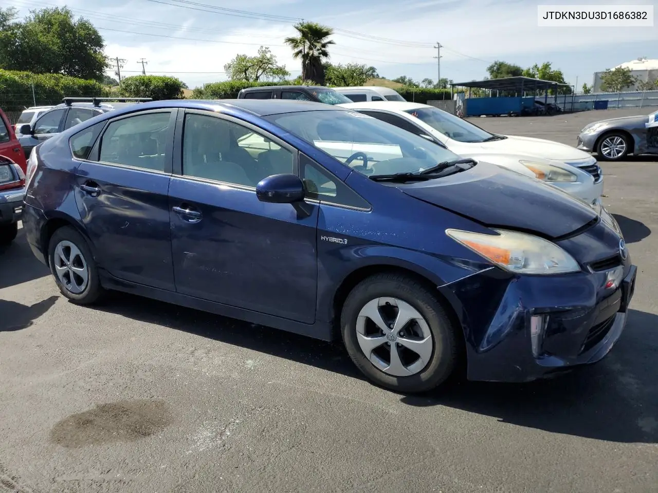 2013 Toyota Prius VIN: JTDKN3DU3D1686382 Lot: 54352695
