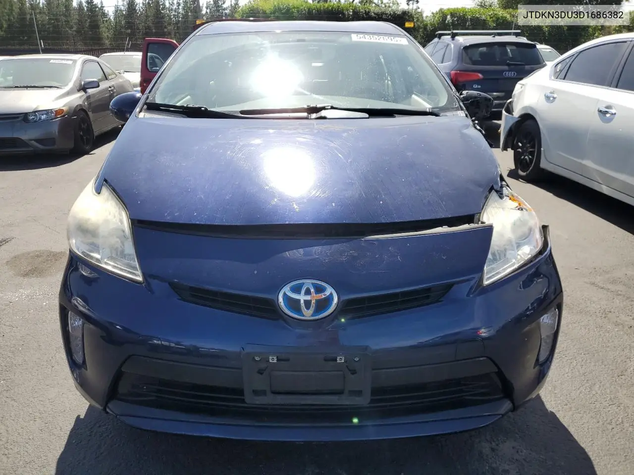 2013 Toyota Prius VIN: JTDKN3DU3D1686382 Lot: 54352695
