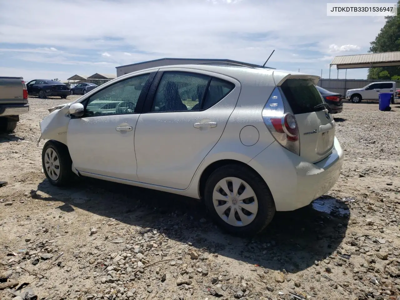 2013 Toyota Prius C VIN: JTDKDTB33D1536947 Lot: 55996555