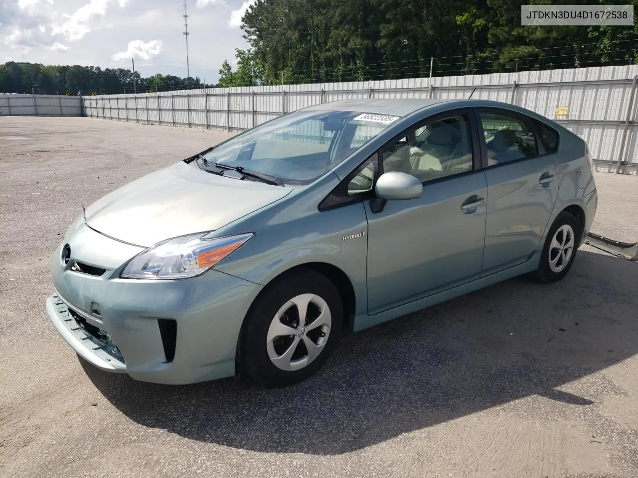 2013 Toyota Prius VIN: JTDKN3DU4D1672538 Lot: 56522335