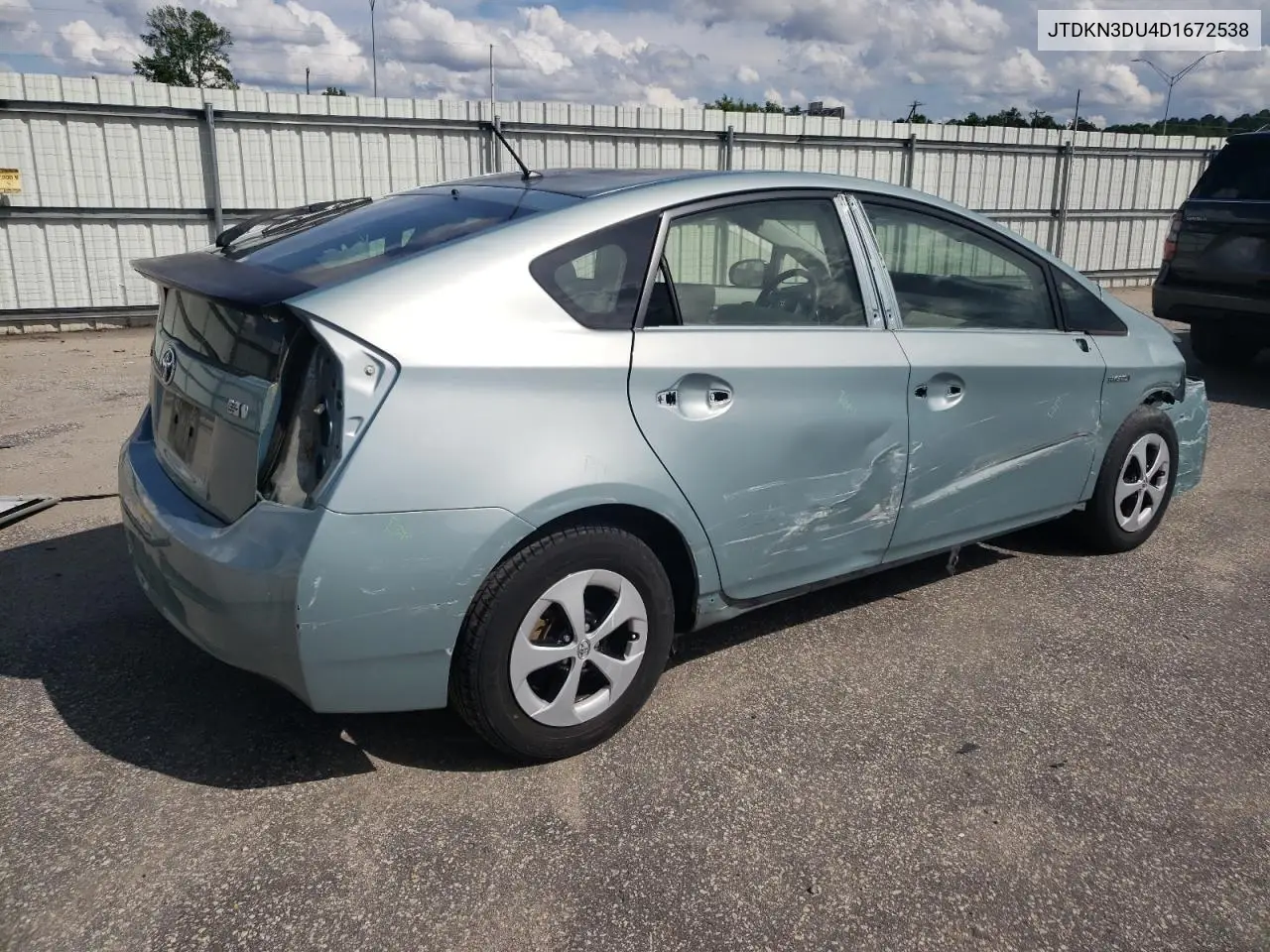 2013 Toyota Prius VIN: JTDKN3DU4D1672538 Lot: 56522335