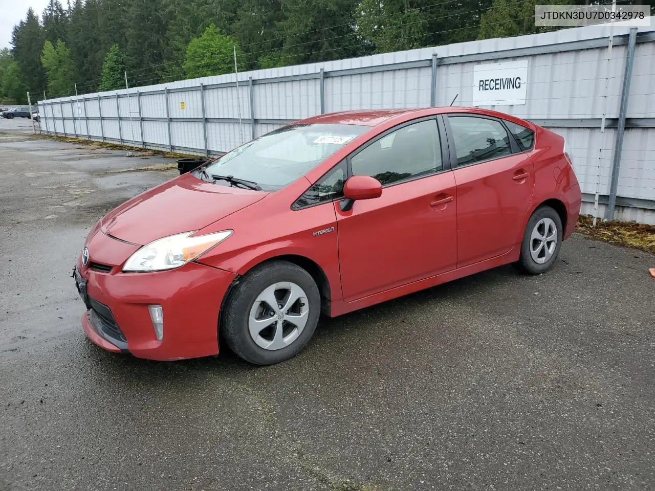 2013 Toyota Prius VIN: JTDKN3DU7D0342978 Lot: 56771125
