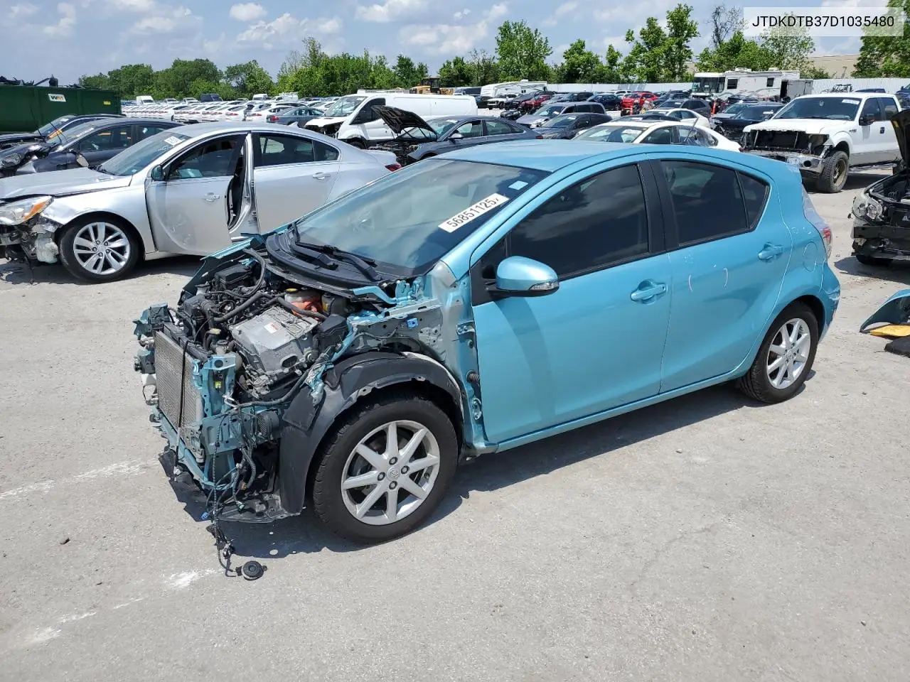 2013 Toyota Prius C VIN: JTDKDTB37D1035480 Lot: 56851125