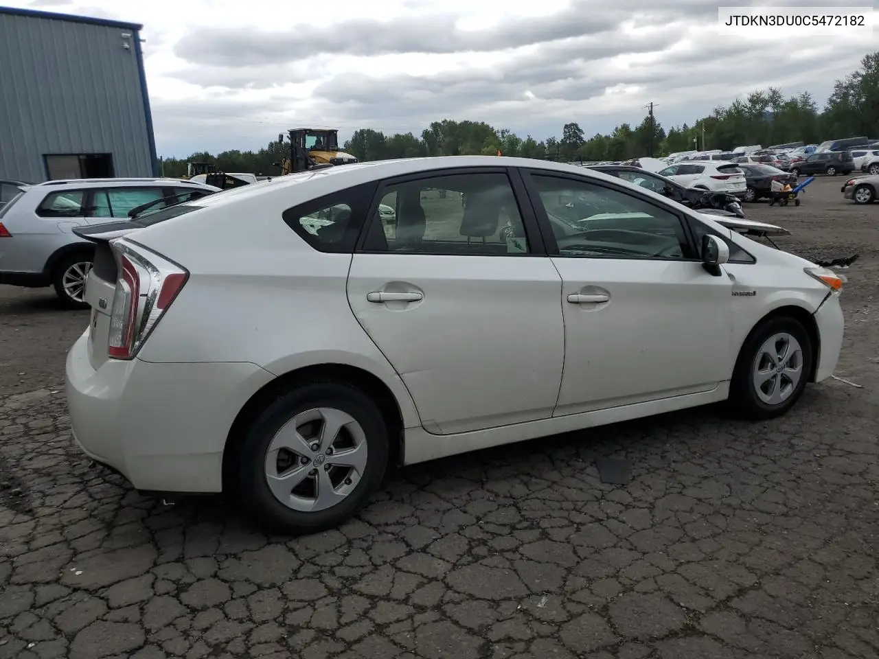 2013 Toyota Prius VIN: JTDKN3DU0C5472182 Lot: 57081115