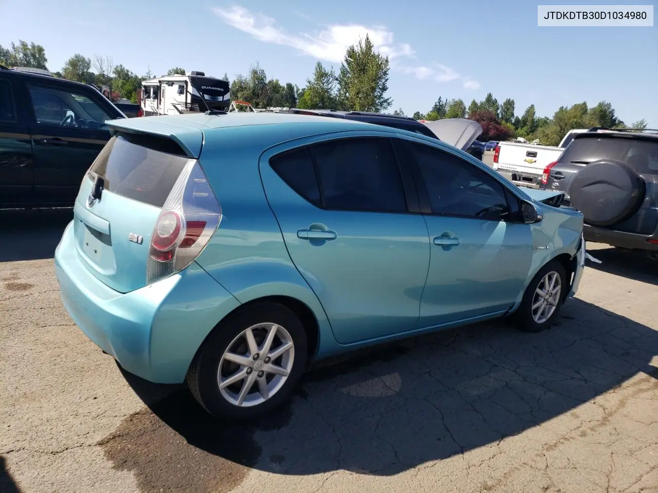 2013 Toyota Prius C VIN: JTDKDTB30D1034980 Lot: 62764015