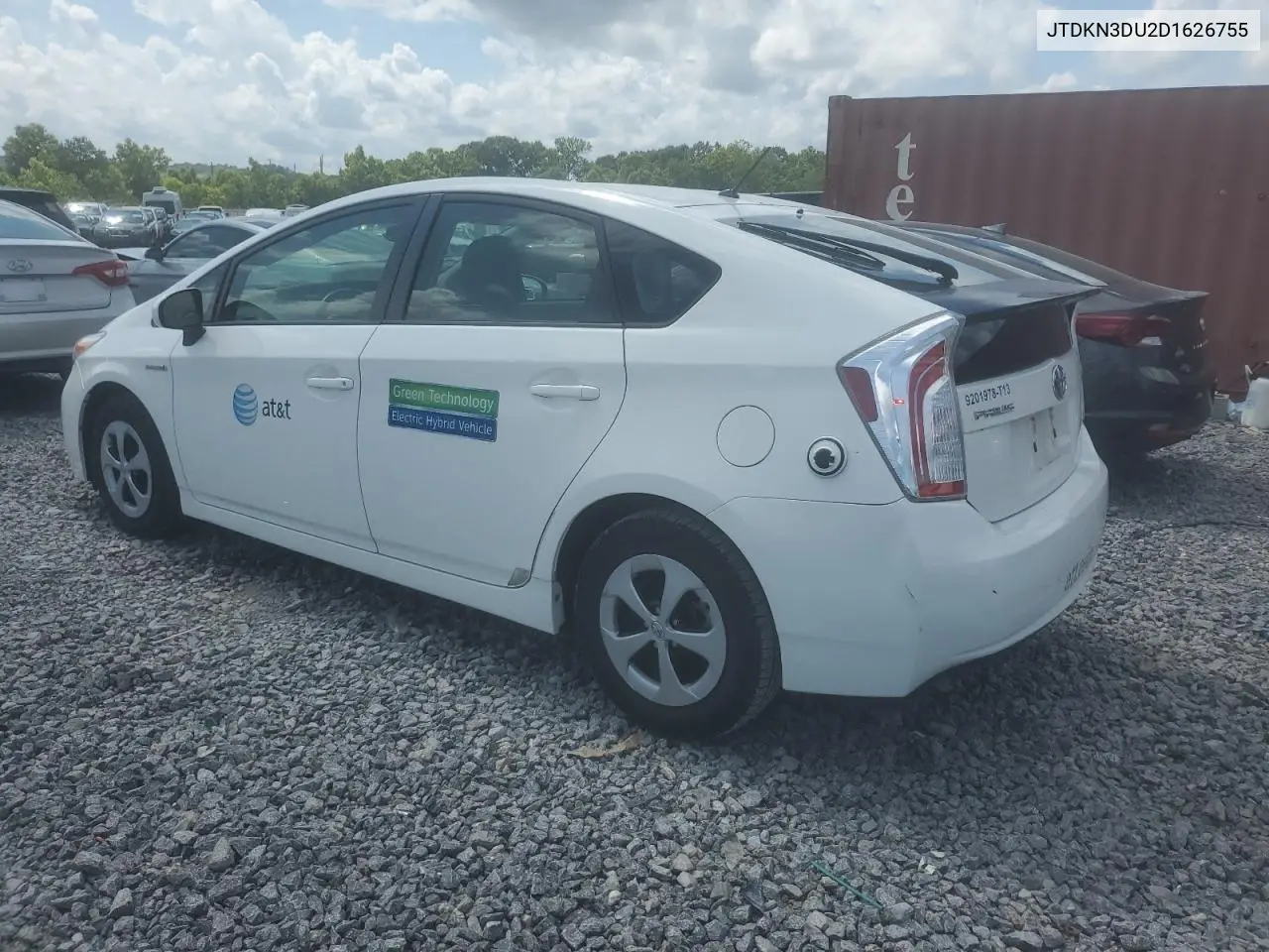 2013 Toyota Prius VIN: JTDKN3DU2D1626755 Lot: 62921005