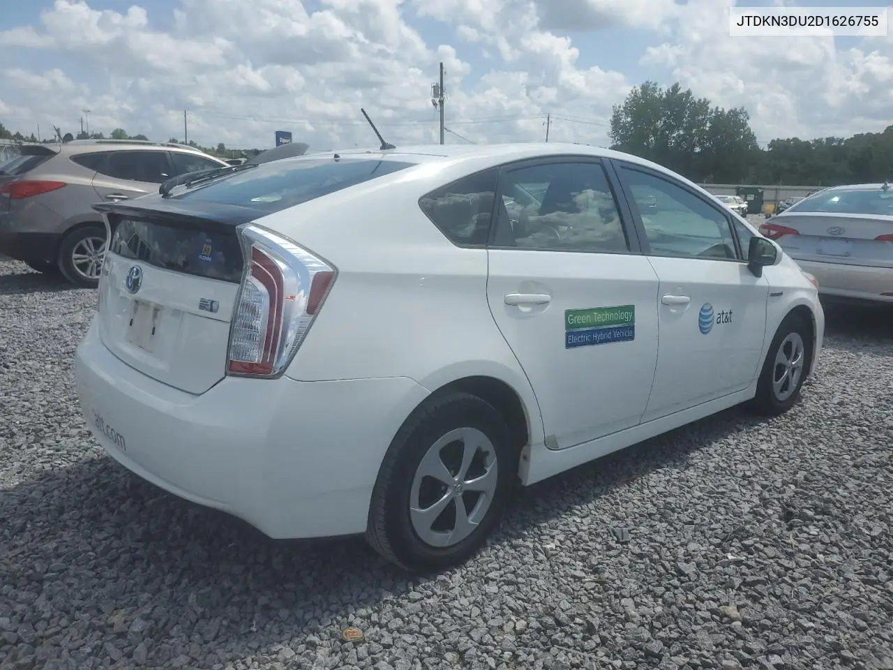 2013 Toyota Prius VIN: JTDKN3DU2D1626755 Lot: 62921005