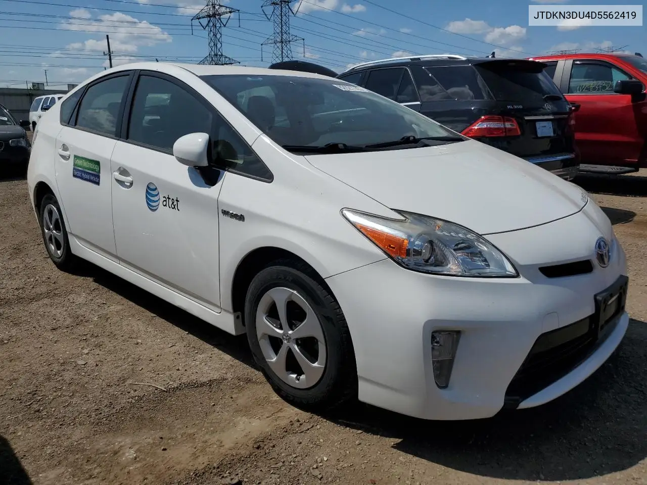2013 Toyota Prius VIN: JTDKN3DU4D5562419 Lot: 62921145