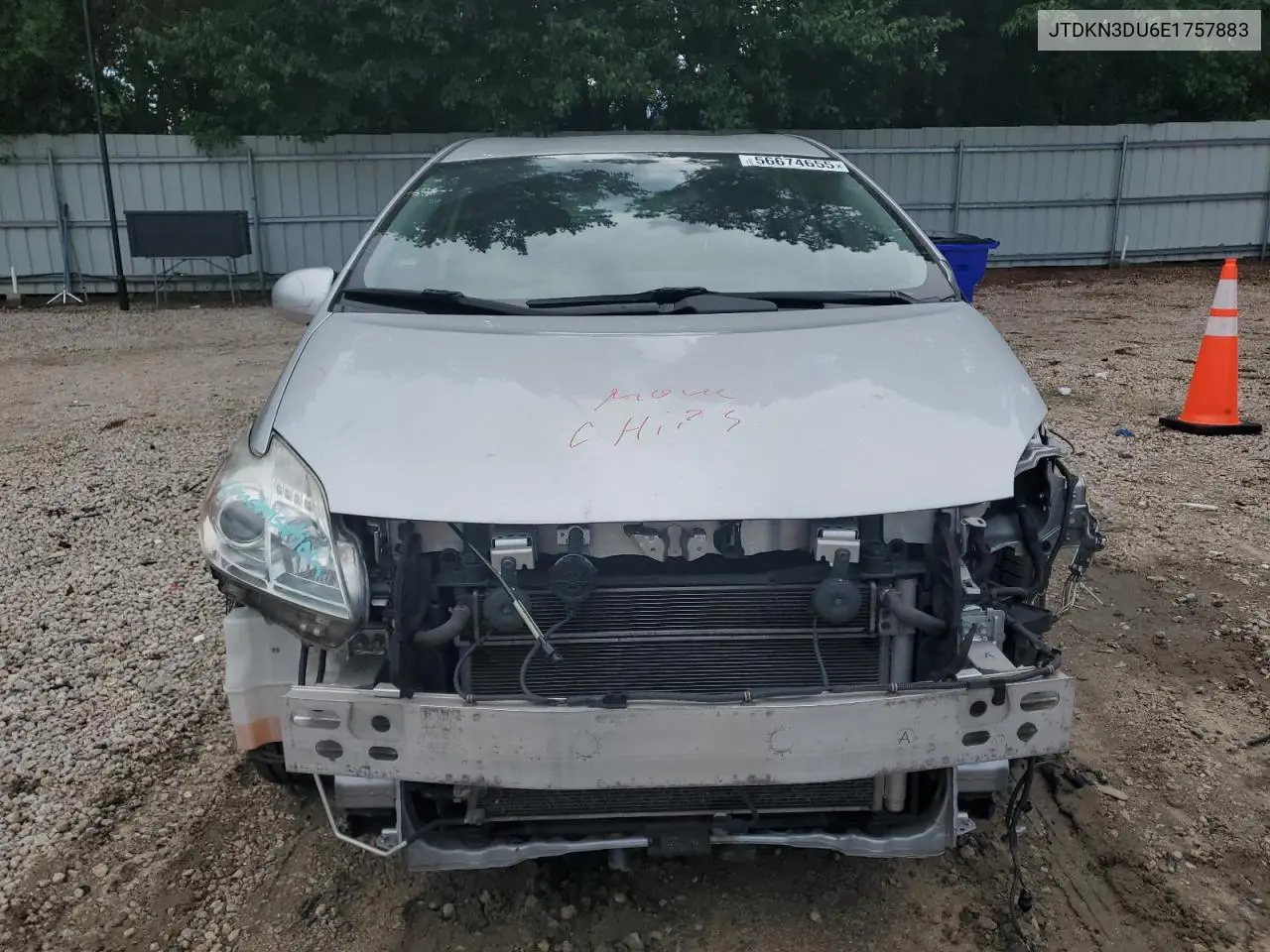 2014 Toyota Prius VIN: JTDKN3DU6E1757883 Lot: 56674655